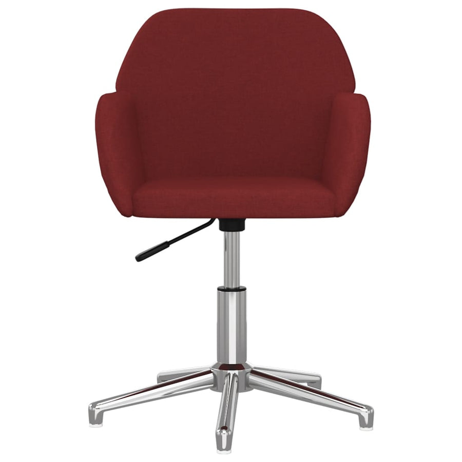 Eetkamerstoelen Draaibaar 2 St Stof Wijnrood