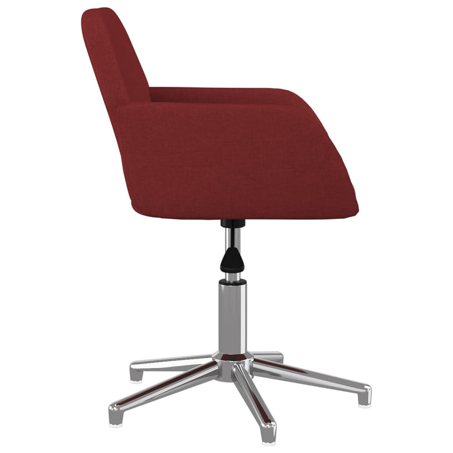 Eetkamerstoelen Draaibaar 2 St Stof Wijnrood