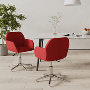 Eetkamerstoelen draaibaar 2 st wijnrood