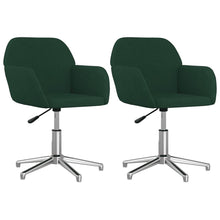 Eetkamerstoelen Draaibaar Stof Donkergroen