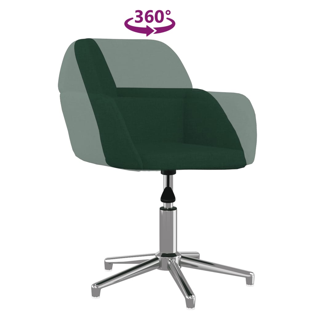 Eetkamerstoelen Draaibaar Stof Donkergroen