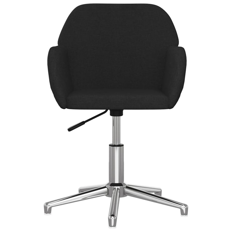 Eetkamerstoelen Draaibaar Stof Zwart