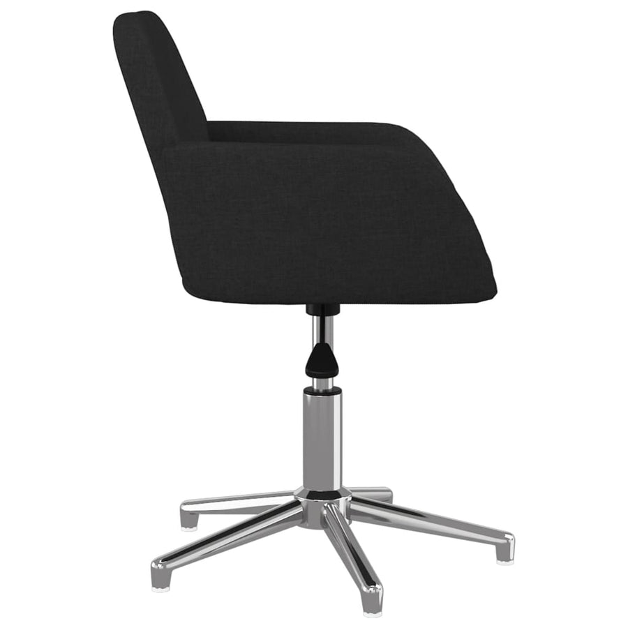 Eetkamerstoelen Draaibaar Stof Zwart