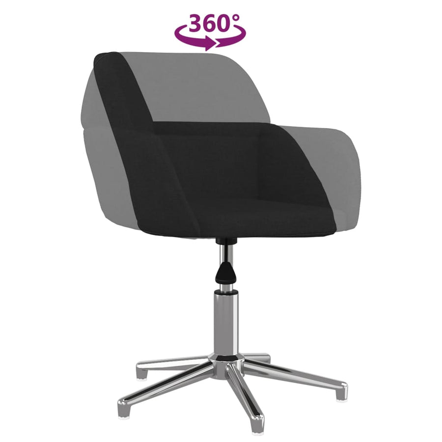 Eetkamerstoelen Draaibaar Stof Zwart