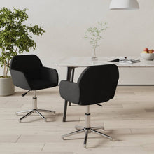 Eetkamerstoelen Draaibaar Stof Zwart