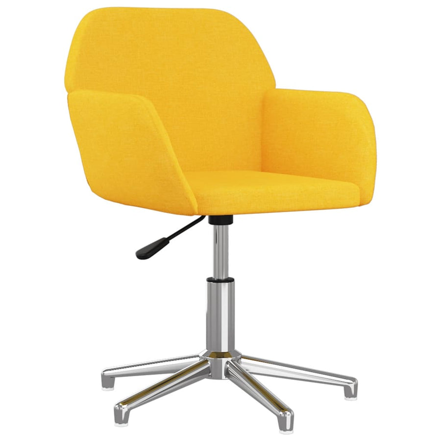 Eetkamerstoelen Draaibaar Stof Mosterdgeel