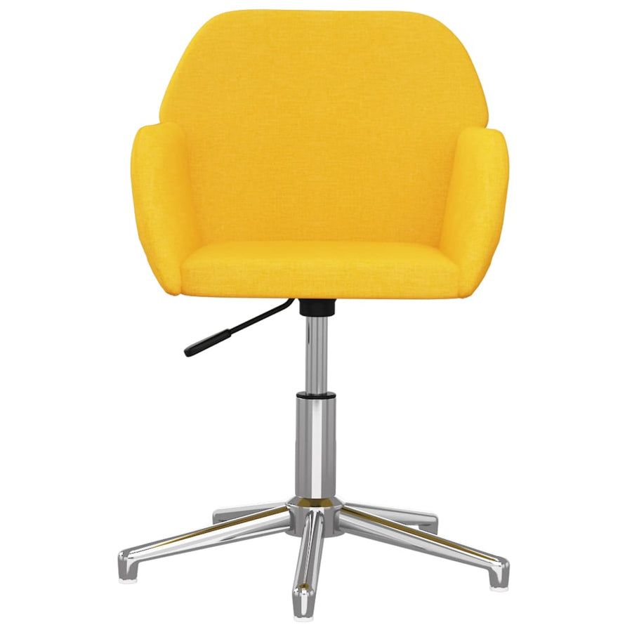 Eetkamerstoelen Draaibaar Stof Mosterdgeel