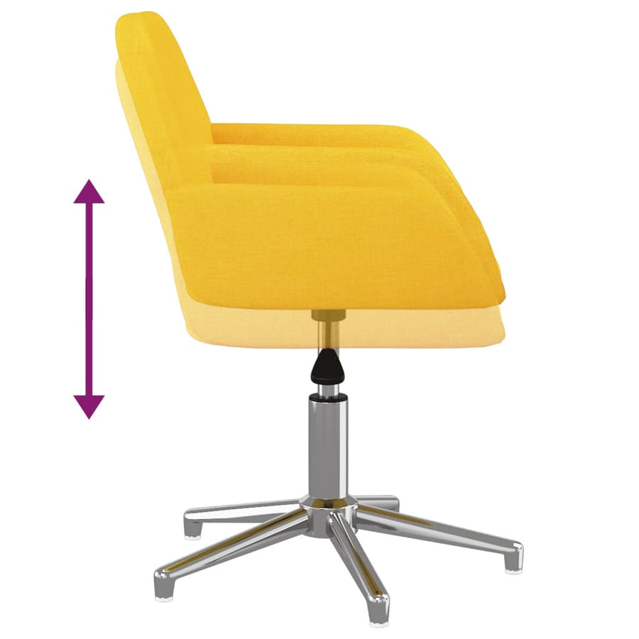 Eetkamerstoelen Draaibaar Stof Mosterdgeel