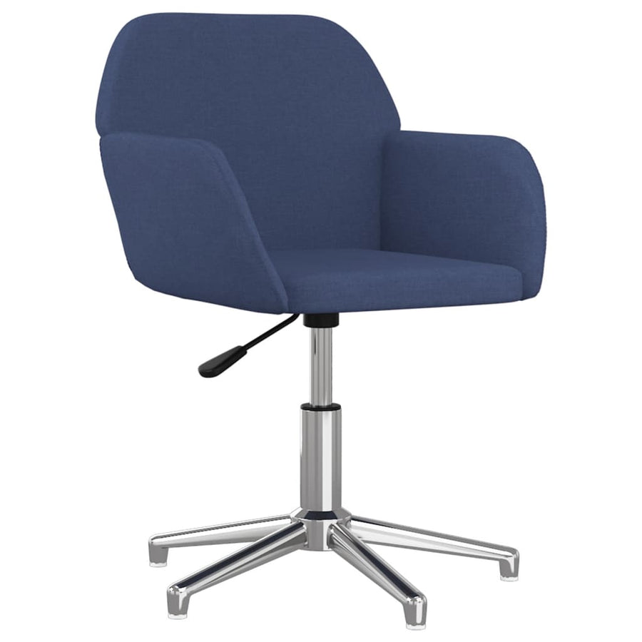 Eetkamerstoelen 2 st draaibaar stof blauw