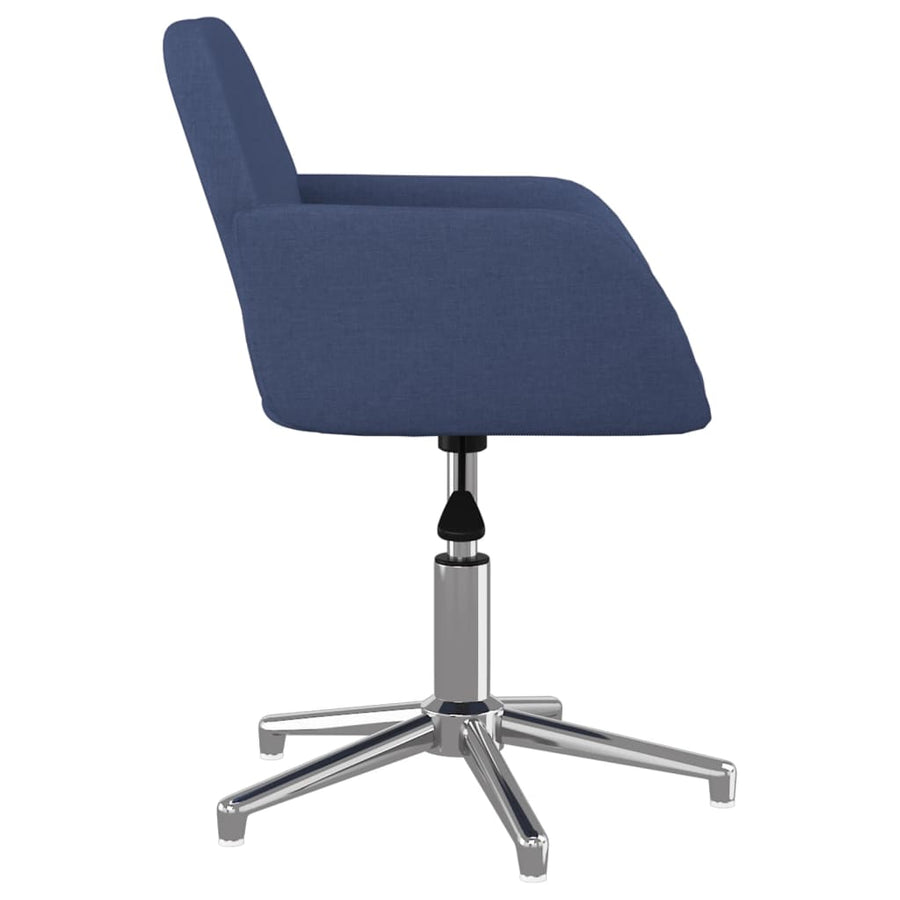 Eetkamerstoelen 2 st draaibaar stof blauw