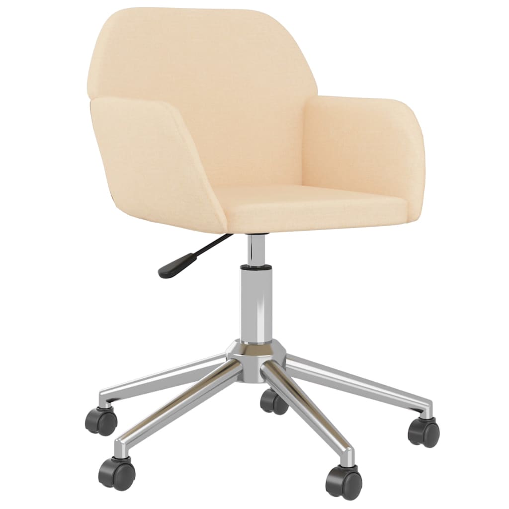 Eetkamerstoelen Draaibaar Stof Kleurig Crème