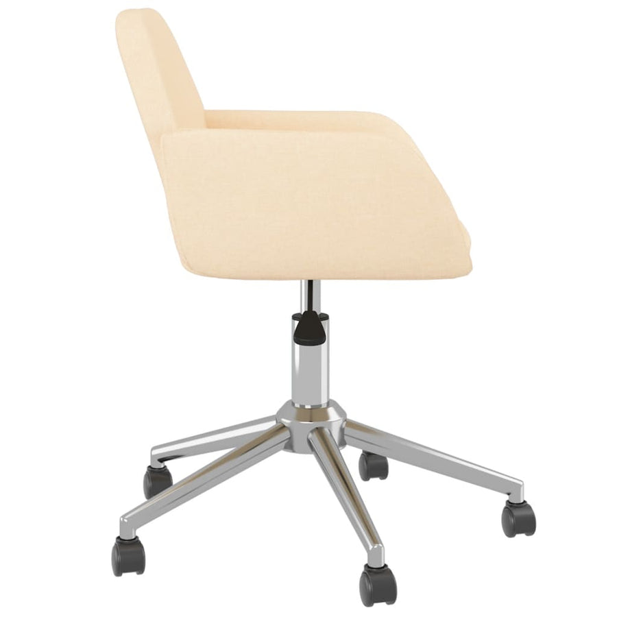 Eetkamerstoelen Draaibaar Stof Kleurig Crème