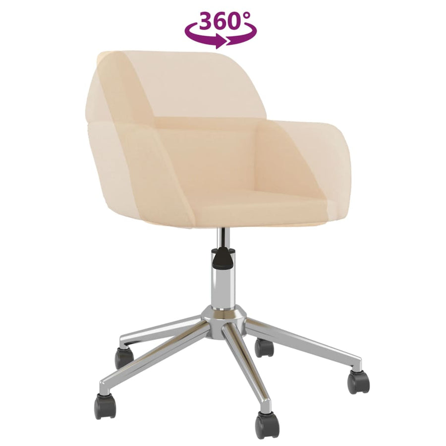 Eetkamerstoelen Draaibaar Stof Kleurig Crème