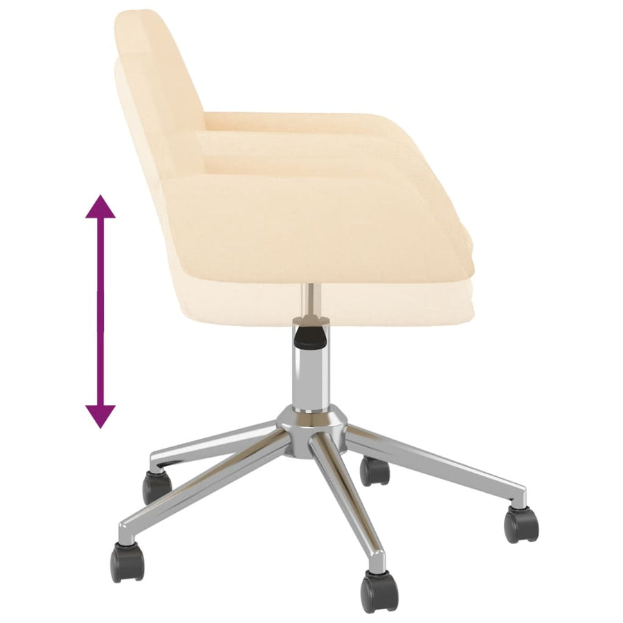Eetkamerstoelen Draaibaar Stof Kleurig Crème