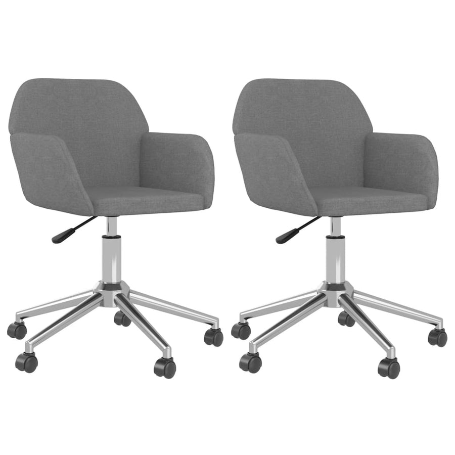 Eetkamerstoelen Draaibaar Stof Lichtgrijs