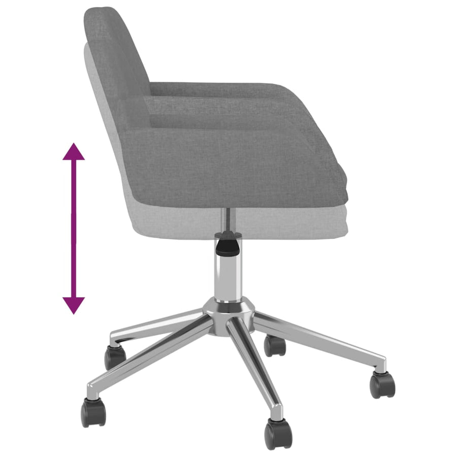 Eetkamerstoelen Draaibaar Stof Lichtgrijs