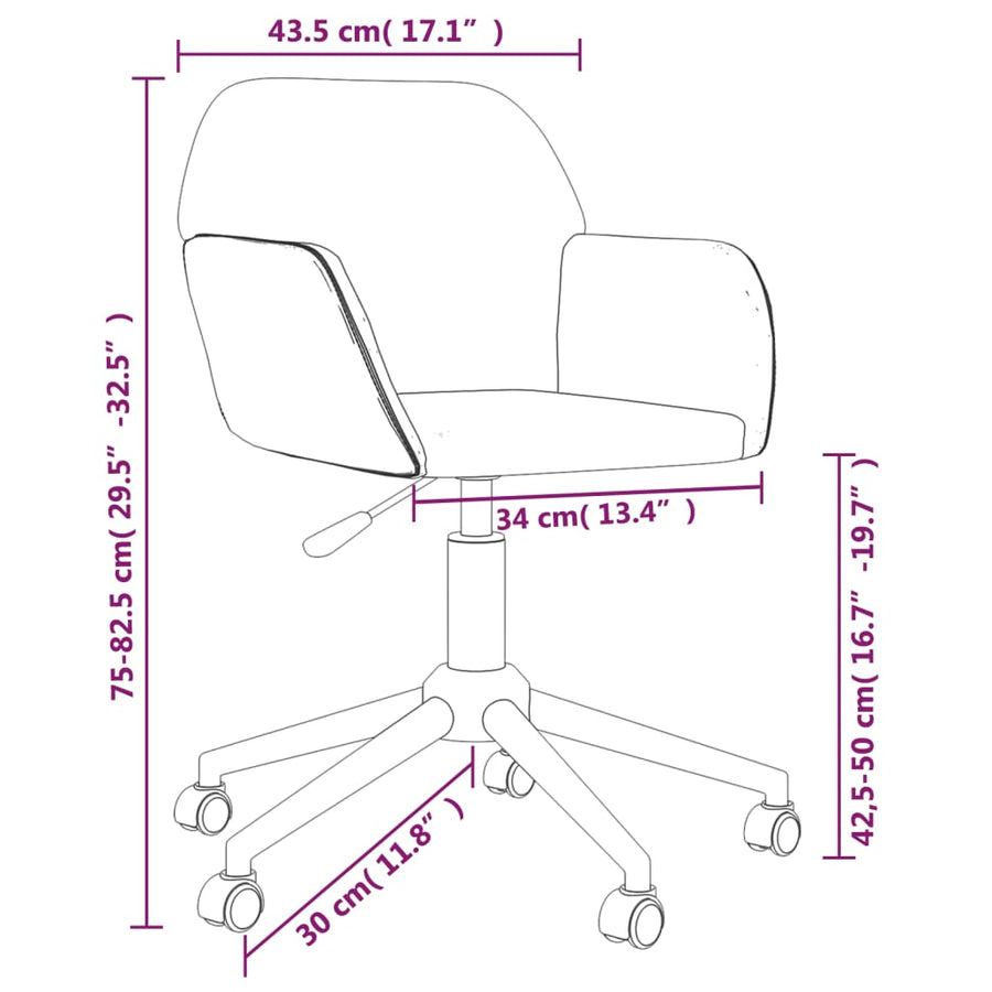 Eetkamerstoelen Draaibaar 2 St Stof Donkergrijs