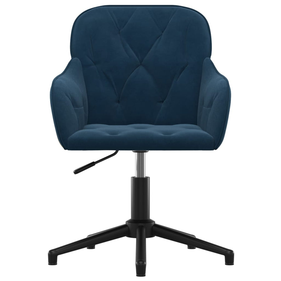 Eetkamerstoelen Draaibaar 2 St Fluweel Blauw