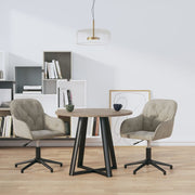 Eetkamerstoelen draaibaar 2 st lichtgrijs fluweel