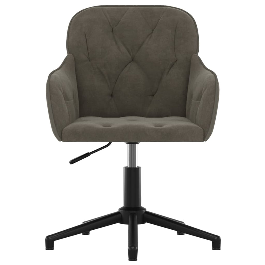 Eetkamerstoelen draaibaar 2 st fluweel donkergrijs