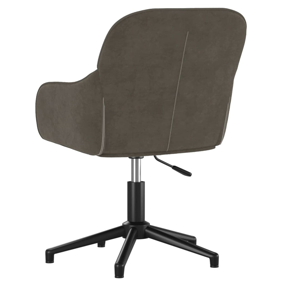Eetkamerstoelen draaibaar 2 st fluweel donkergrijs