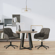 Eetkamerstoelen draaibaar 2 st donkergrijs fluweel