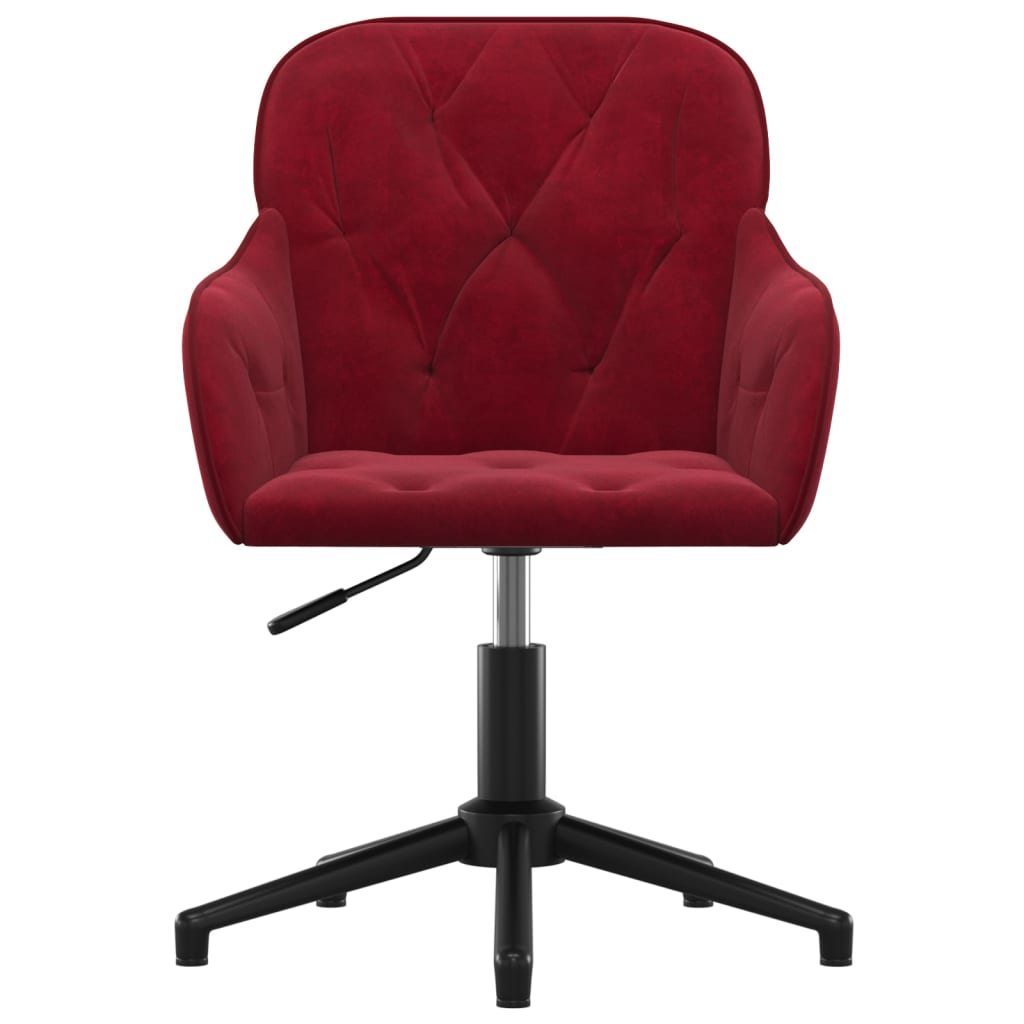 Eetkamerstoelen Draaibaar 2 St Fluweel Wijnrood