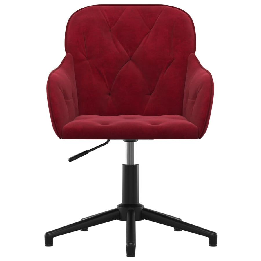 Eetkamerstoelen Draaibaar 2 St Fluweel Wijnrood