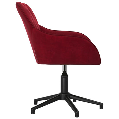 Eetkamerstoelen Draaibaar 2 St Fluweel Wijnrood