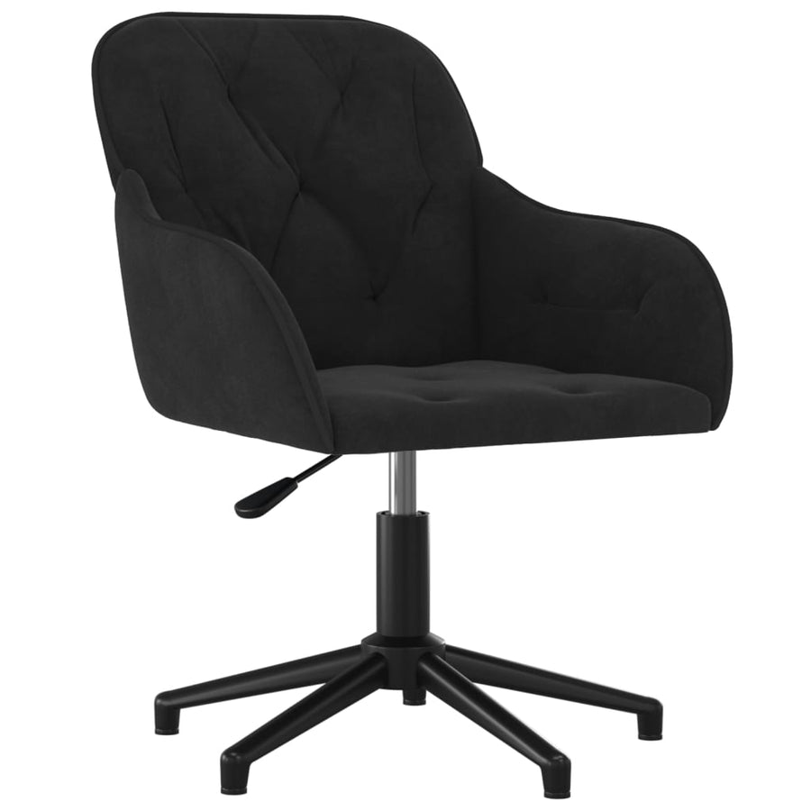 Eetkamerstoelen Draaibaar 2 St Fluweel Zwart