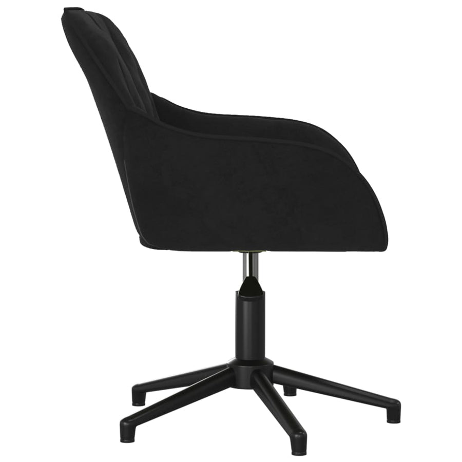 Eetkamerstoelen Draaibaar 2 St Fluweel Zwart