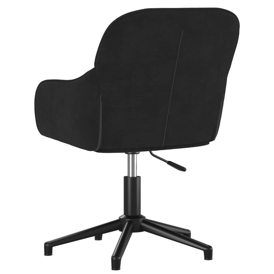 Eetkamerstoelen Draaibaar 2 St Fluweel Zwart