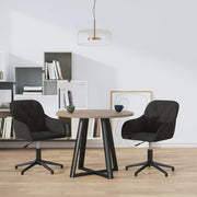 Eetkamerstoelen draaibaar 2 st fluweel zwart 56x61.5x(72-80)cm