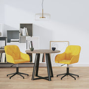 Eetkamerstoelen draaibaar 2 st fluweel geel 56x61,5x(72-80) cm