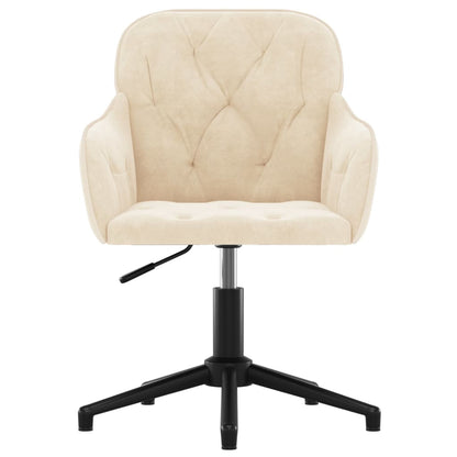 Eetkamerstoelen draaibaar 2 st fluweel crèmekleurig