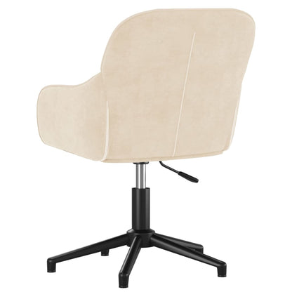 Eetkamerstoelen draaibaar 2 st fluweel crèmekleurig