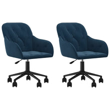 Eetkamerstoelen draaibaar 2 st fluweel blauw