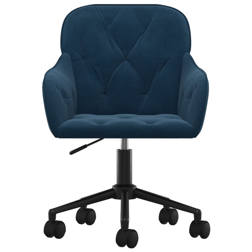 Eetkamerstoelen draaibaar 2 st fluweel blauw
