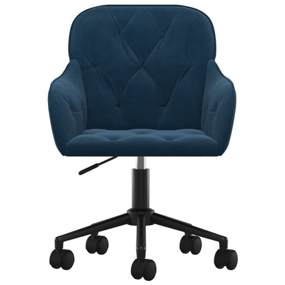 Eetkamerstoelen draaibaar 2 st fluweel blauw