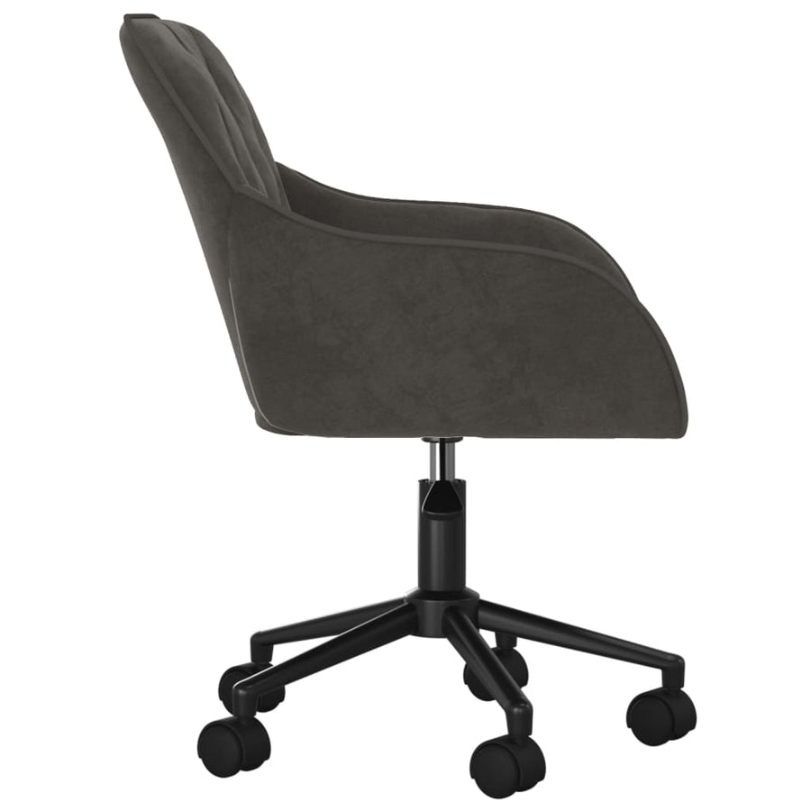 Eetkamerstoelen Draaibaar 2 St Fluweel Donkergrijs