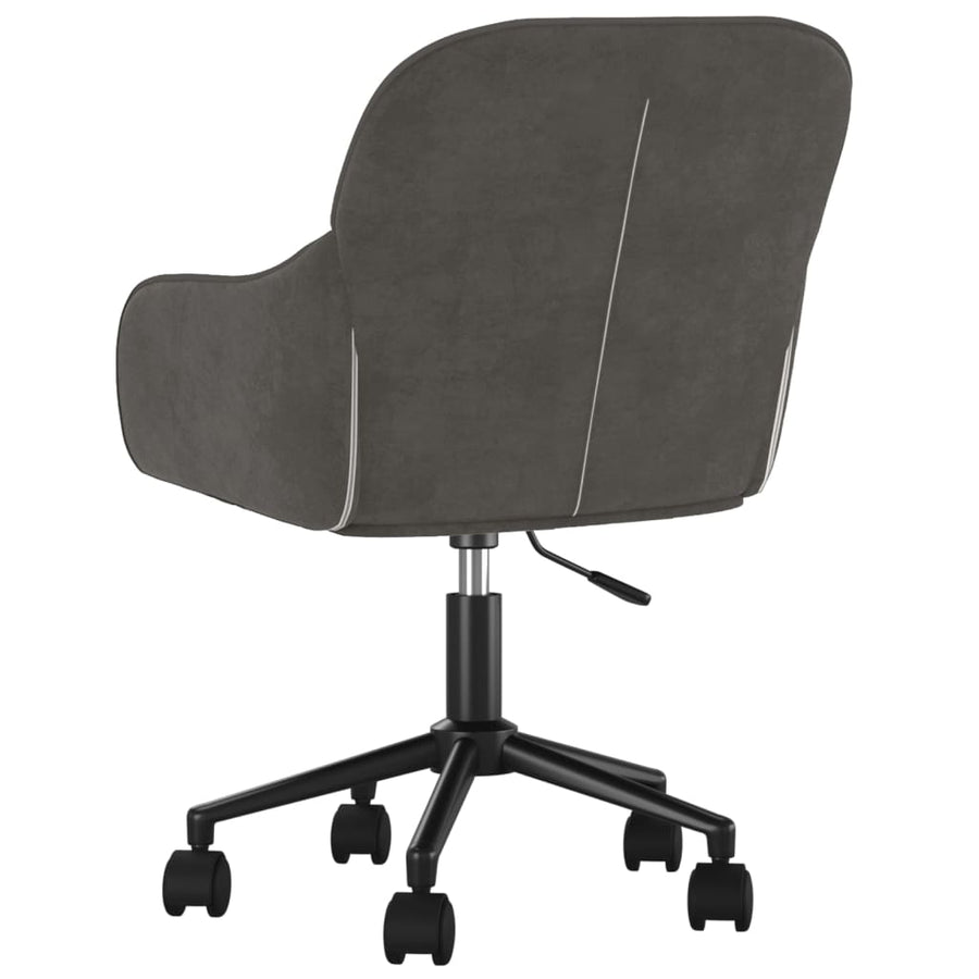 Eetkamerstoelen Draaibaar 2 St Fluweel Donkergrijs