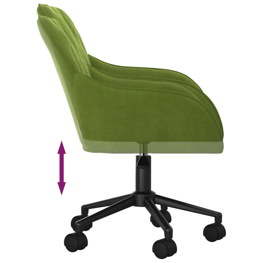 Eetkamerstoelen Draaibaar 2 St Fluweel Lichtgroen