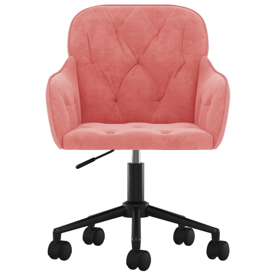 Eetkamerstoelen Draaibaar Fluweel Roze