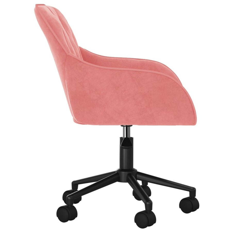 Eetkamerstoelen Draaibaar Fluweel Roze