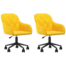 Eetkamerstoelen draaibaar 2 st fluweel geel