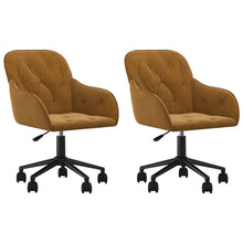 Eetkamerstoelen draaibaar 2 st fluweel bruin