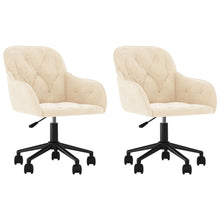 Eetkamerstoelen Draaibaar Fluweel Kleurig Crème