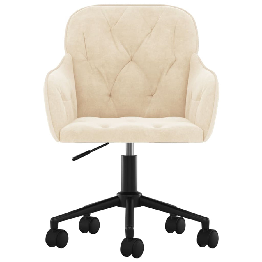 Eetkamerstoelen Draaibaar Fluweel Kleurig Crème