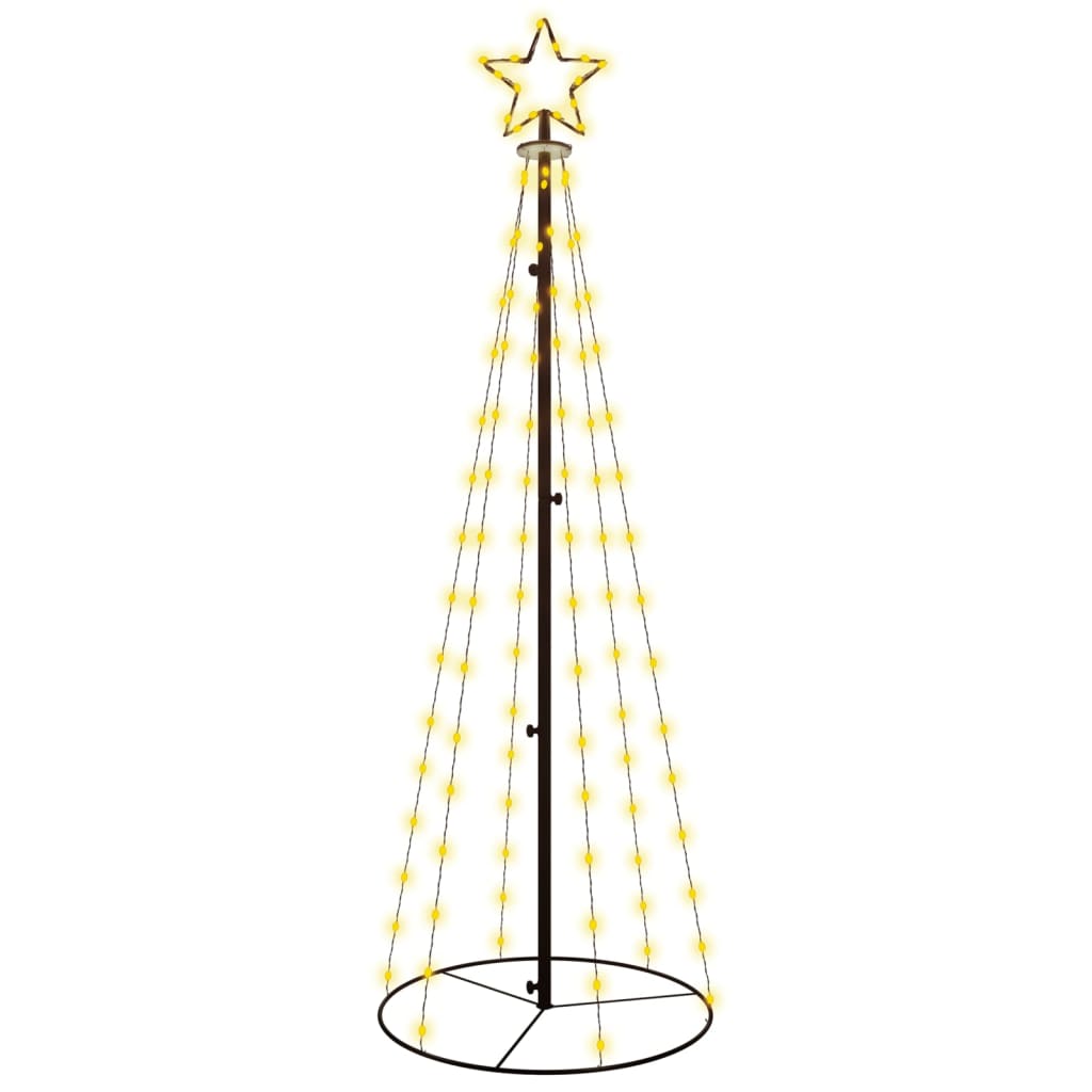Kegelkerstboom 108 LED's 70x180 cm warmwit 180 x 70 cm Warmwit