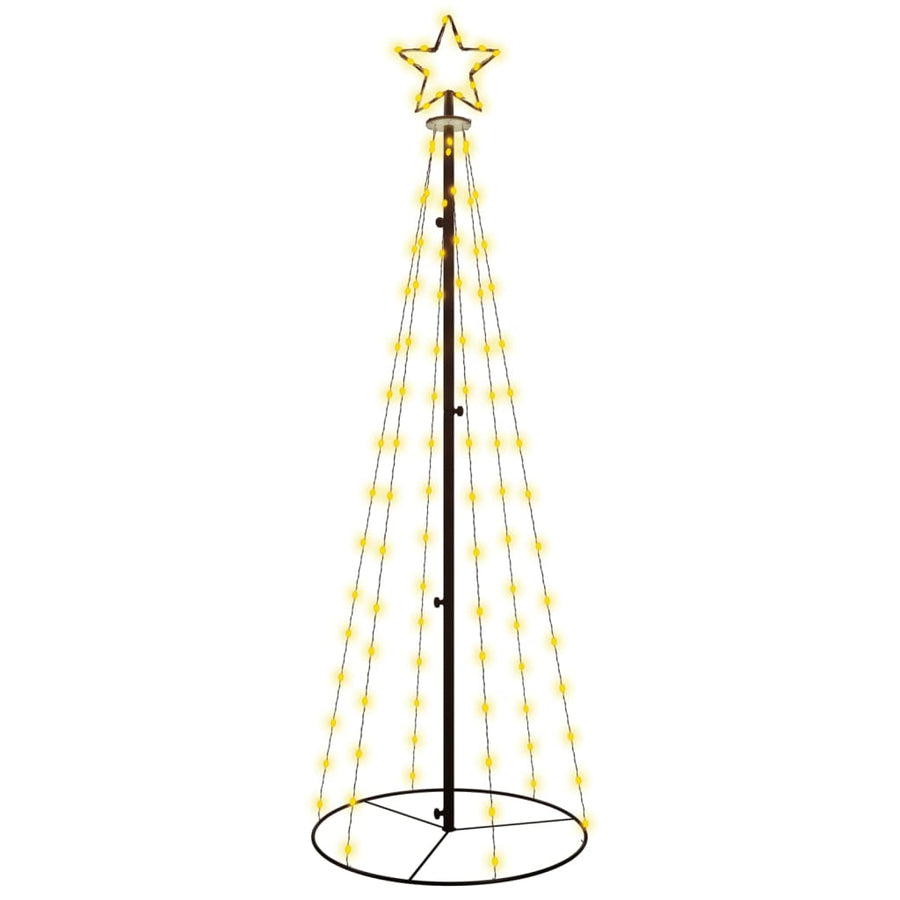 Kegelkerstboom 108 LED's 70x180 cm warmwit 180 x 70 cm Warmwit